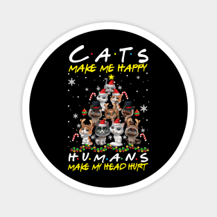 cat make me happy Magnet